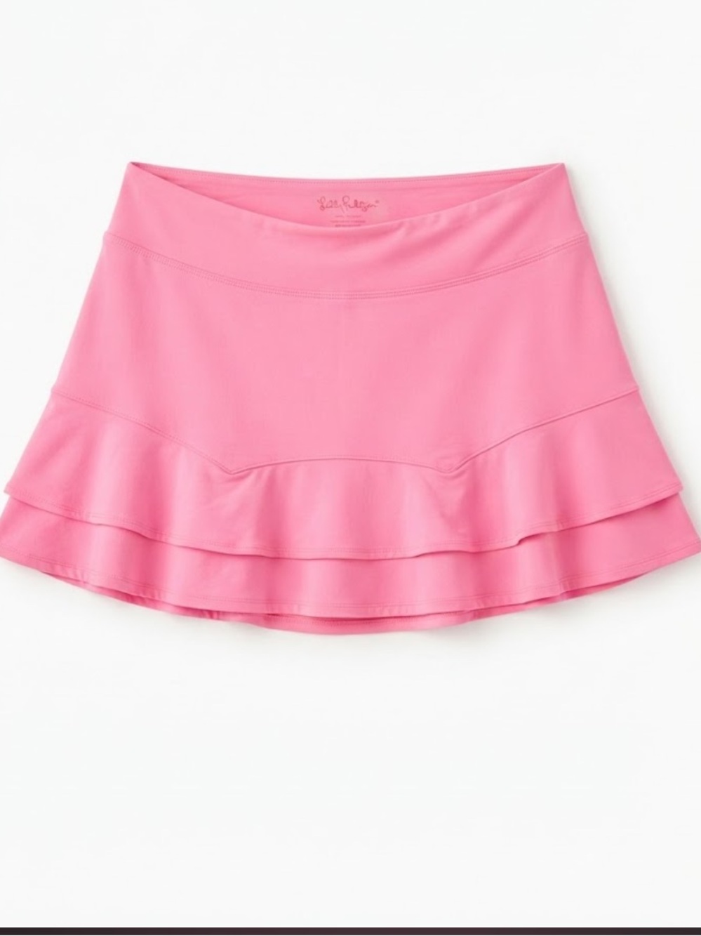 Lilly Pulitzer Luxletic Pink Athletic Skort Ruffled Tennis Activewear Skirt Size